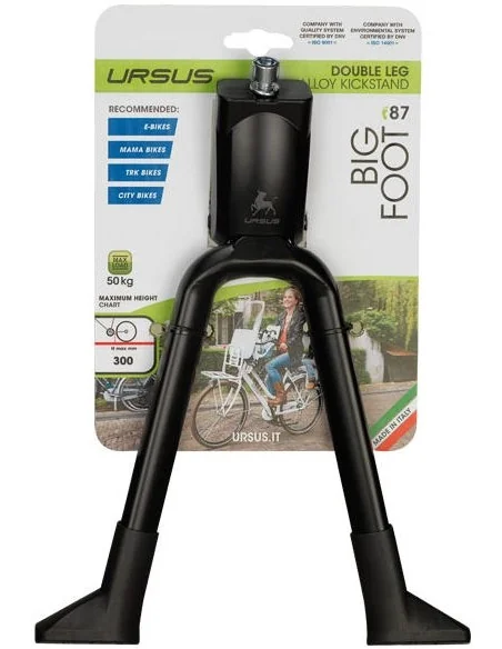 Middenstandaard 28" Ursus Big Foot 2-poot - zwart