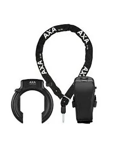 Ringslot AXA Imenso XL Retractable met ULC130 insteekketting en zadeltasje - zwart