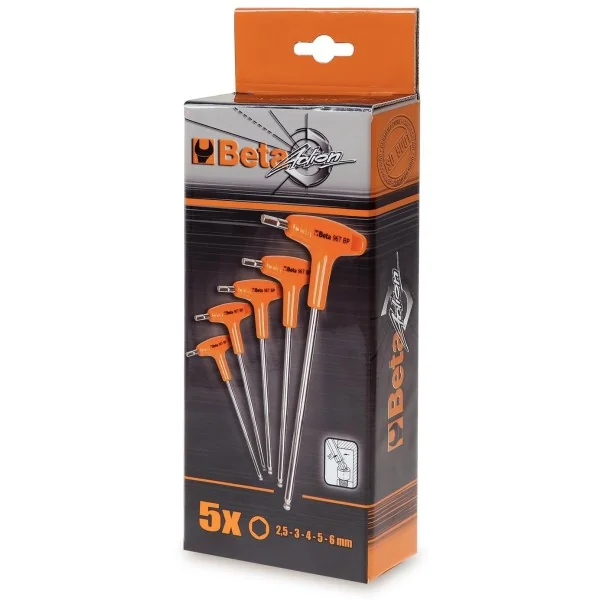 Haakse zeskant stiftsleutelset Beta Tools 96T/S5P (5 delig)