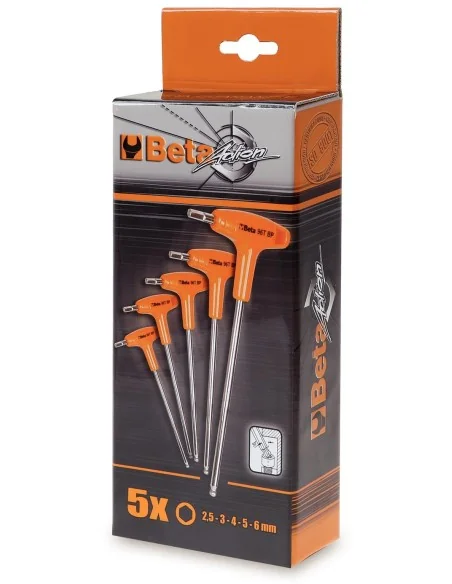 Haakse zeskant stiftsleutelset Beta Tools 96T/S5P (5 delig)