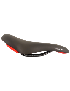 Fietszadel Selle Royal Shadow+ - Athletic men - zwart (met rode details) - werkplaatsverpakking