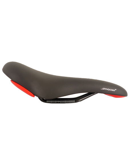 Fietszadel Selle Royal Shadow+ - Athletic men - zwart (met rode details) - werkplaatsverpakking