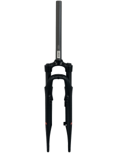 Verende voorvork 28" ahead met 1-1/8" vorkbuis Zoom 730 AMS - Velgrem / IS disc / rollerbrake - mat zwart - QR