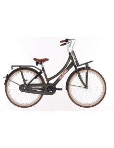Kinderfiets BIKEFUN KIDS Load New 24'' met voor- en achterdrager - mat/groen