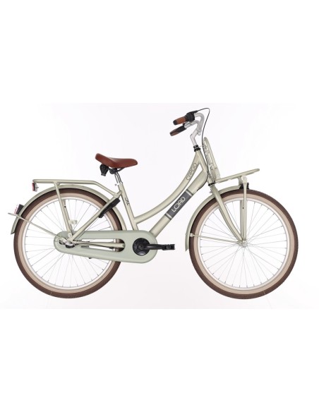 Kinderfiets BIKEFUN KIDS Load New 24'' met voor- en achterdrager - mat/desert sage