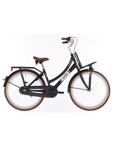 Kinderfiets BIKEFUN KIDS Load New 26'' met voor- en achterdrager - mat/zwart