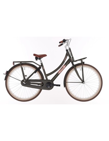 Kinderfiets BIKEFUN KIDS Load New 24'' met voor- en achterdrager - mat/elegance green