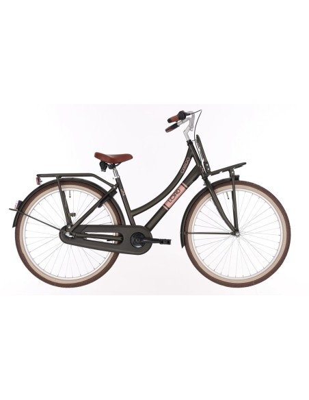 Kinderfiets BIKEFUN KIDS Load New 24'' met voor- en achterdrager - mat/elegance green