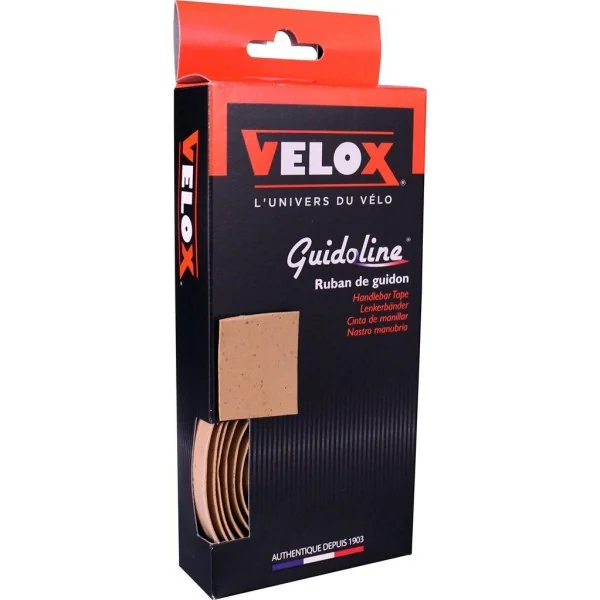 Stuurlint Velox Guidoline Cork ø2,5 x 30mm 1,75m - vintage bruin (2 stuks in een doos)