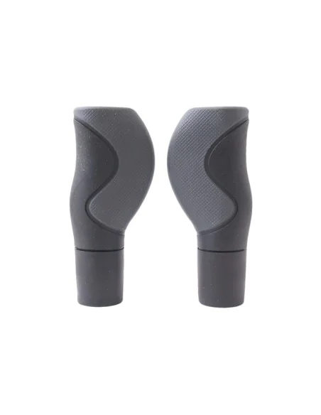 Handvatset Ergo 2-componenten Zwart/Grijs 130/130mm - 1-kant geopend