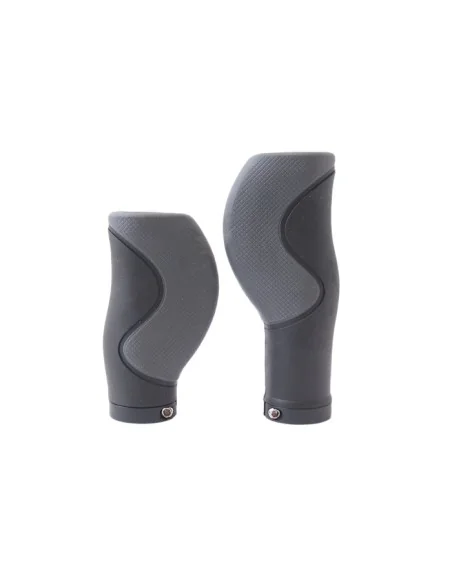 Handvatset Ergo 3-componenten Zwart 128/90mm - 2-kanten geopend