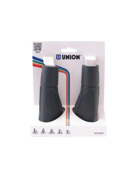 Handvatset Ergo 2-componenten Zwart 138/138mm - 1-kant geopend