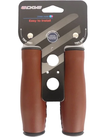 Handvatset Edge City Leer - 135/135mm - donkerbruin