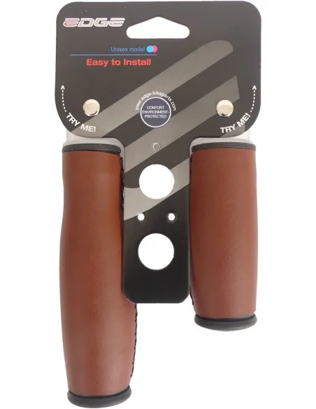 Handvatset Edge City Leer - 135/92mm - donkerbruin