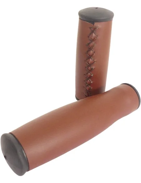 Handvatset Edge City Leer - 135/92mm - donkerbruin