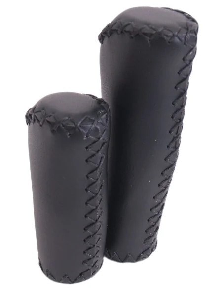 Handvatset Edge Leer - zwart - 135/92mm (werkplaatsverpakking)