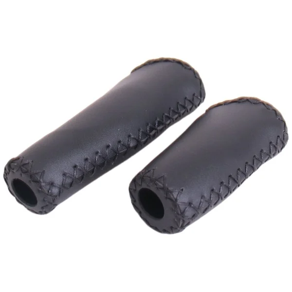 Handvatset Edge Leer - zwart - 135/92mm (werkplaatsverpakking)