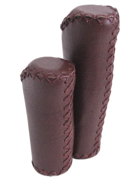 Handvatset Edge Kunstleer - mat donkerbruin - 135/92mm (werkplaatsverpakking)