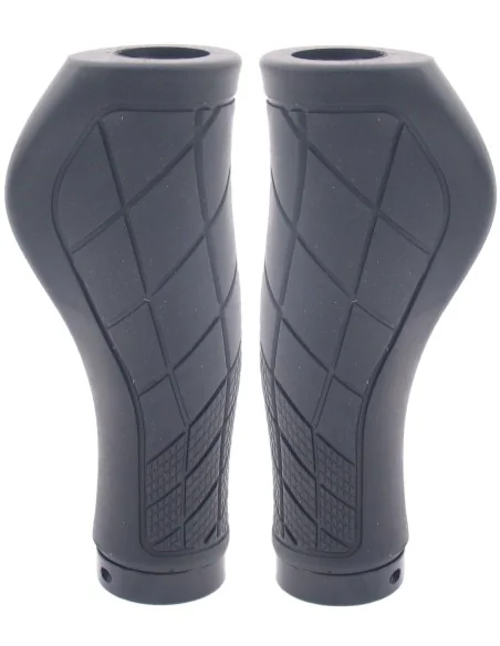 Handvatset Edge ErgoCity met lockring - 2*136mm - zwart (op kaart)