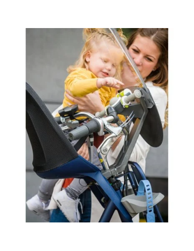 Toybar met windscherm Qibbel Air - warm grey