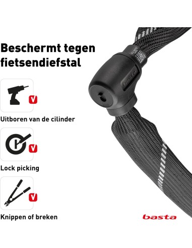 Kettingslot Basta ART2 -110 cm - zwart