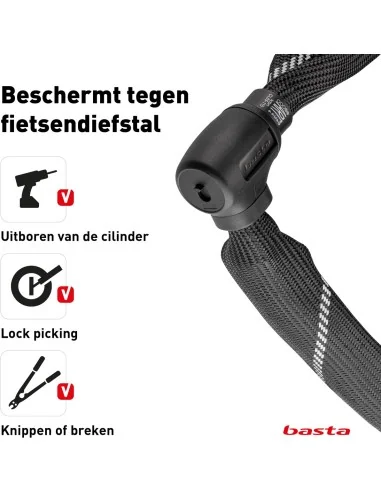 Kettingslot Basta ART2 -110 cm - zwart
