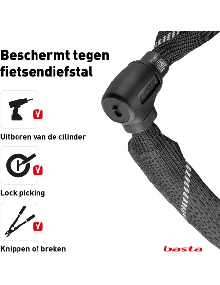 Kettingslot Basta ART2 -110 cm - zwart