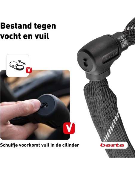 Kettingslot Basta ART2 -110 cm - zwart