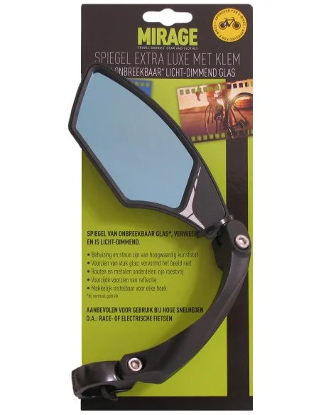 Spiegel links Mirage met licht dimmend glas - multi-verstelbaar voor speed-pedelec (op kaart)