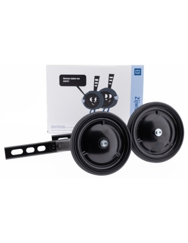 Zijwielen PexKids 12-20" - metaal / zwart