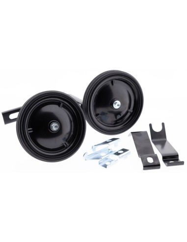 Zijwielen PexKids 12-20" - metaal / zwart