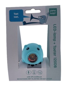 LED-lamp PexKids varken met toeter USB-oplaadbaar - blauw 2