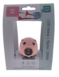 LED-lamp PexKids varken met toeter USB-oplaadbaar - roze 2