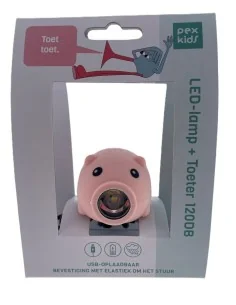 LED-lamp PexKids varken met toeter USB-oplaadbaar - roze 2