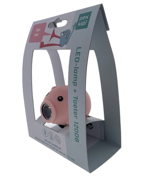 LED-lamp PexKids varken met toeter USB-oplaadbaar - roze