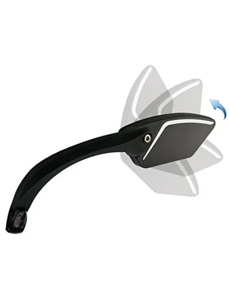 E-bike spiegel links met aluminium stuurklem - zwart