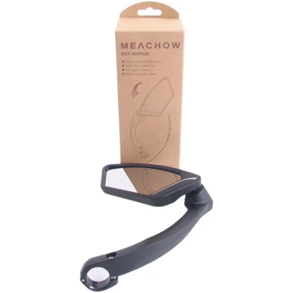 E-bike spiegel links met aluminium stuurklem - zwart