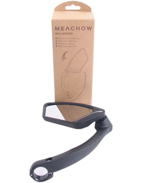 E-bike spiegel links met aluminium stuurklem - zwart