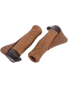 Handvatpaar Ergotec MF1 kurk / aluminium 130+130 mm - bruin / zwart 2