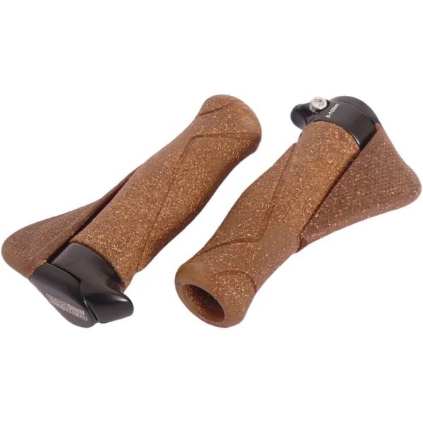 Handvatpaar Ergotec MF1 kurk / aluminium 130+130 mm - bruin / zwart