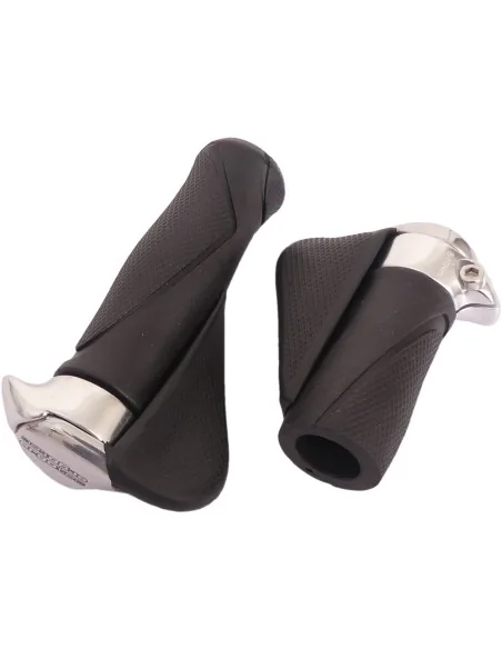 Handvatpaar Ergotec MF1 kraton / aluminium 130+87 mm - zwart