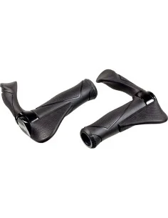 Handvatpaar Ergotec MF2 small kraton / aluminium 130+130 mm - zwart