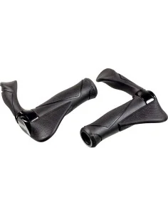 Handvatpaar Ergotec MF2 large kraton / aluminium 130+130 mm - zwart 2