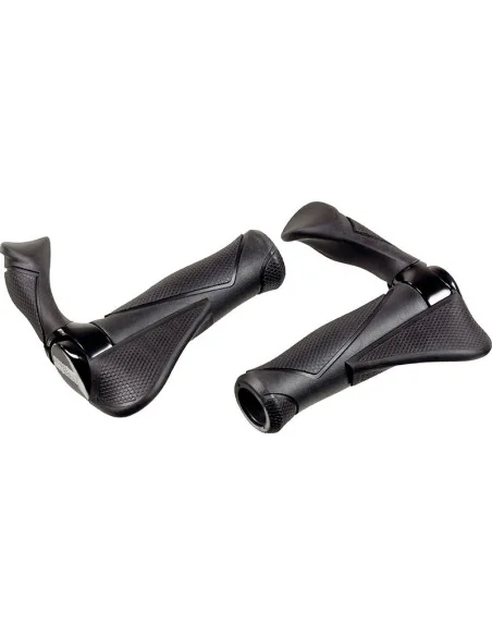 Handvatpaar Ergotec MF2 large kraton / aluminium 130+130 mm - zwart