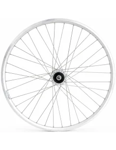 Voorwiel 28 x 1/4'' aluminium ZAC 2000 velg - Shimano DH-C6000-3N naafdynamo - rollerbrake - zilver