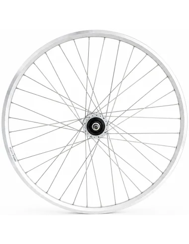 Voorwiel 28 x 1/4'' aluminium ZAC 2000 velg - Shimano DH-C6000-3N naafdynamo - rollerbrake - zilver