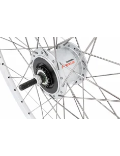 Voorwiel 28 x 1/4'' aluminium ZAC 2000 velg - Shimano DH-C6000-3N naafdynamo - rollerbrake - zilver 2