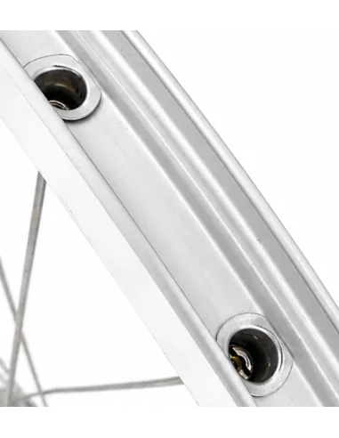 Voorwiel 28 x 1/4'' aluminium ZAC 2000 velg - Shimano DH-C6000-3N naafdynamo - rollerbrake - zilver