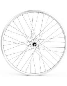 Voorwiel 28 x 1/4'' aluminium ZAC 2000 velg - Shimano DH-C3000-3N naafdynamo - velgrem - zilver