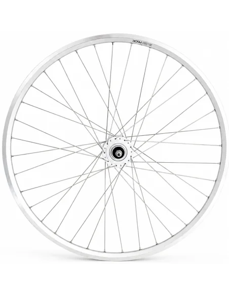 Voorwiel 28 x 1/4'' aluminium ZAC 2000 velg - Shimano DH-C3000-3N naafdynamo - velgrem - zilver